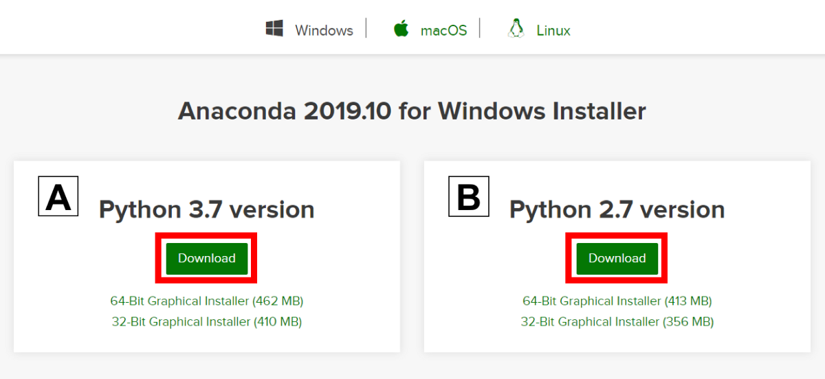 conda install for python 2 mac